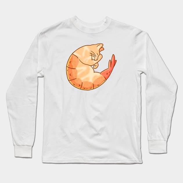 Shrimpy Cat Long Sleeve T-Shirt by CCDesign